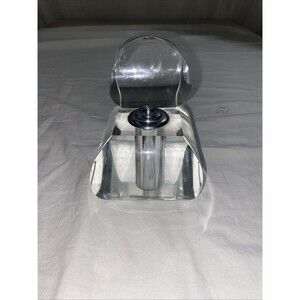 Zodax Crystal Perfume Bottle Heavy 5.5 Inch With Perfume Applicator Wand